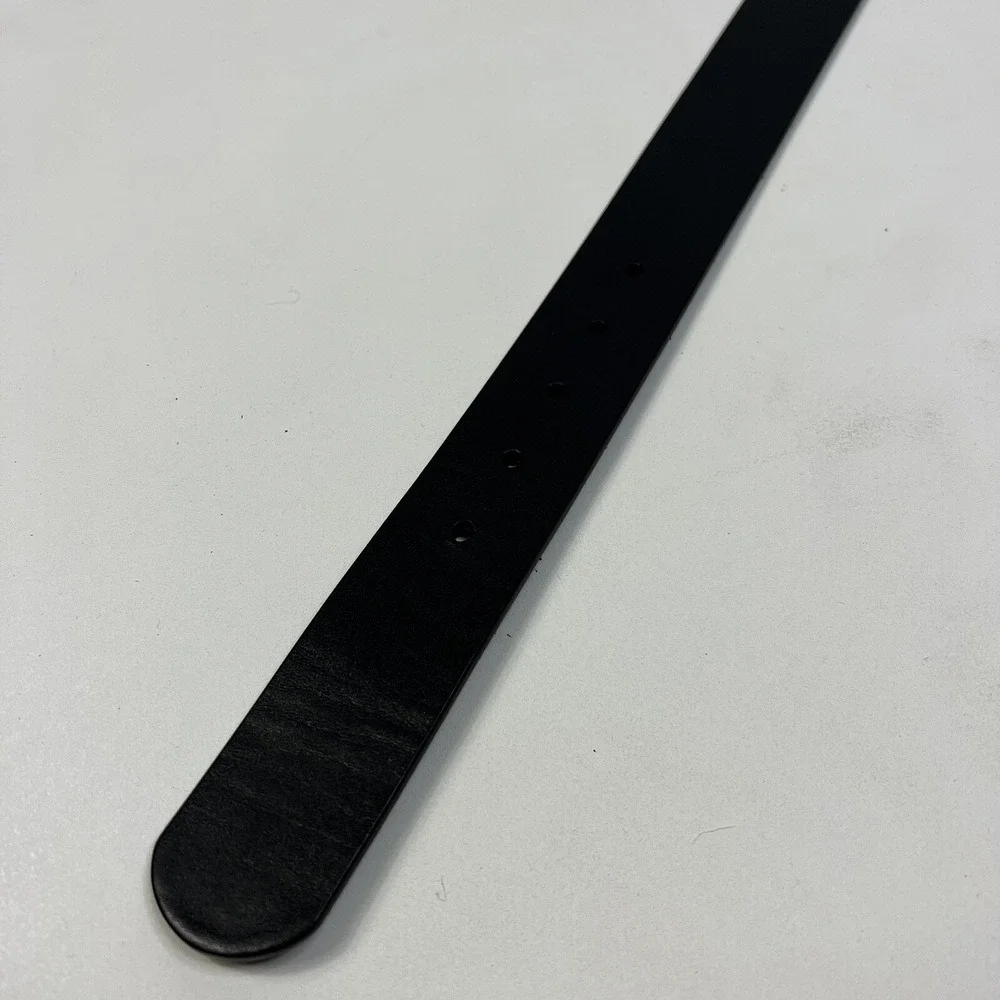 Peter Nappi Black Leather Mens Single Prong Belt‎ Mens Size 30/75